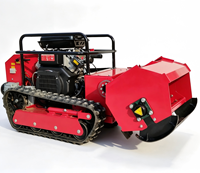 Tondeuse à gazon télécommandée, moteur diesel 23HP, portée de 800M, 35 °   Broyeur à fléaux pour la coupe de paillis en pente pour vergers et fermes