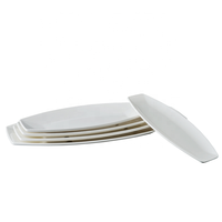 Plat de service ovale en mélamine / Plateau pour restaurant, vaisselle, assiettes et plateaux de service pour poisson, design élégant