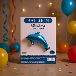 Palloncino in lamina a forma di delfino Shanliang da 23 pollici, decorazione per feste per bambini - Product Image 2