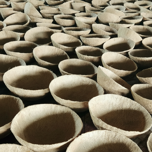 100% panier suspendu en fibre de noix de coco naturelle écologique doublures de COCO biodégradables faites à la main diverses formes pots de fleurs jardinières - Product Image 1