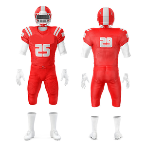 Sublimación Equipo personalizado Wear Tackle Sarga Diseño personalizado Sublimación Poliéster Spandex Conjuntos de uniformes de fútbol americano - Product Image 3