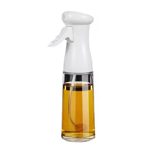 Spray de azeite recarregável, spray de óleo feito sob encomenda com garrafa de vidro plástico pulverizador de óleo recarregável com garrafa de vidro