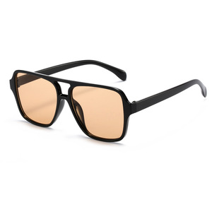 Nouvelles lunettes de soleil rétro tendance pour hommes et femmes, idéales pour le tourisme en plein air et la plage, protection UV, monture carrée à double barre - Product Image 6