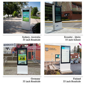 Pantalla táctil <span class=keywords><strong>LCD</strong></span> de señalización digital para exteriores 55 75 86 pulgadas tótem publicitario impermeable para centros comerciales soporte de suelo - Product Image 6