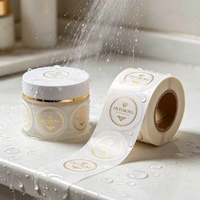 Autocollant personnalisé YSB imperméable de qualité alimentaire, estampage à chaud doré, étiquette privée pour cosmétiques et soins de la peau