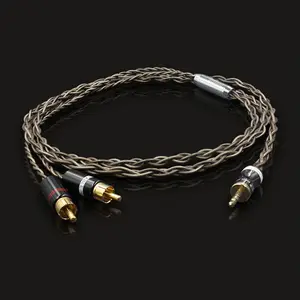 High Fidelity 3.5-RPM Dual Lotus 1 / 2 Signal Cable Hi-Fi 3.5mm to 2RCA Audio Cable