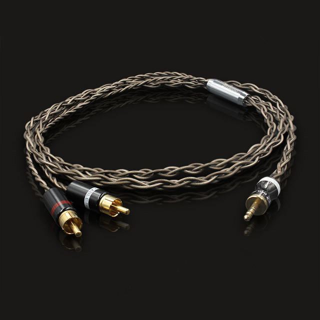High Fidelity 3.5mm to Dual RCA Audio Cable Lotus 1/2 Signal for Microphone and DVD Player Connector Type RCA