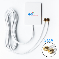 Antenne WiFi pour routeur 4G LTE, petite antenne à plaque, amplificateur de signal de téléphone portable, extérieur, gain élevé, 433 MHz, SMA mâle, montage mural/sur sol