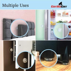 Protecteur mural pour poignée de porte en silicone, auto-adhésif, absorbant les chocs, durable, anti-collision, pare-chocs pour meubles - Product Image 5