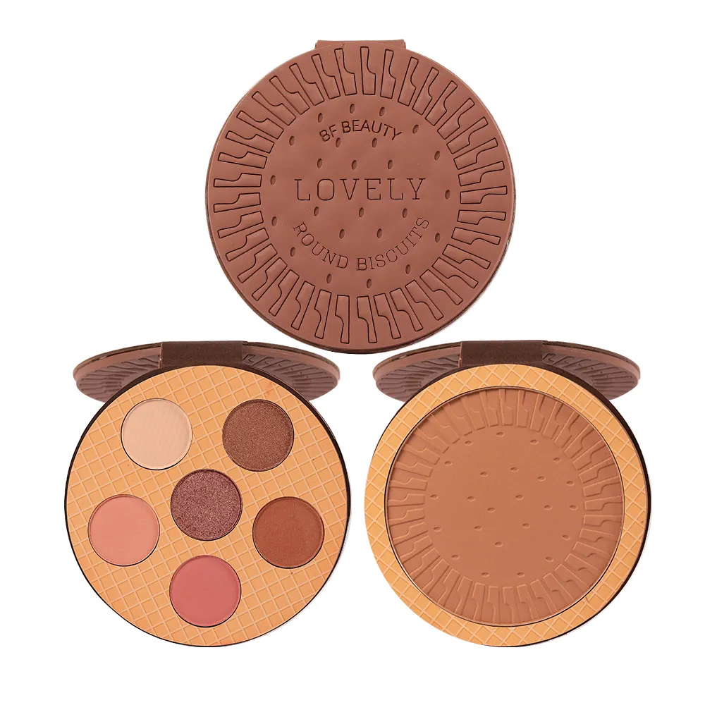 Pressed Magnetic Cosmetics Round Book Eyeshadow Palette Magnet Makeup Chocolate Biscuit Contour Eyeshadow Palette