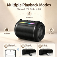 Haut-parleur portable RGB sans fil, mini-haut-parleur avec interconnexion TWS, lecture carte TF et AUX pour la maison, l'extérieur et les fêtes