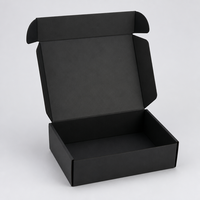 Boîte d'emballage en carton rigide noir personnalisée avec logo, doublure en éponge, laminage mat et gaufrage pour la vente au détail de produits cosmétiques et de soins de la peau
