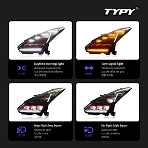 ชุดไฟหน้าสำหรับ Nissan GTR ปี 08-23 รุ่น God พร้อมเลนส์ LED ไฟเดย์ไลท์แบบไหล และไฟเลี้ยว - Product Image 4