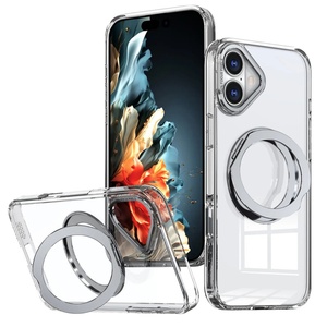 เคสโทรศัพท์ iPhone16 Pro Max รุ่นใหม่ โปร่งใส สีไทเทเนียมทะเลทราย แม่เหล็กดูดติด หมุนได้ ป้องกันการตก สำหรับรุ่น 15pro และ 16plus - Product Image 5