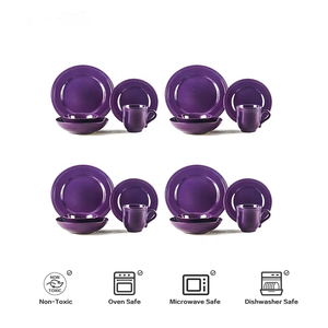 ชุดเครื่องครัวเซรามิกสีสันสดใสลายนูนขายดีประจำเดือนกันยายน ประกอบด้วยชามและจานรูปวงรี พร้อมชุดอุปกรณ์ทำอาหาร - Product Image 3