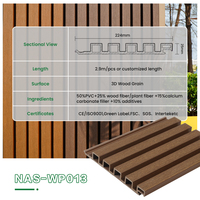 Revêtement mural en WPC ignifuge à l'aspect bois, à installation facile, à haute résistance, imperméable, à relief profond ASA, pour façade de bâtiment extérieur