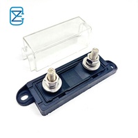 Blok Pemegang Sekring Otomatis Tembaga Model Bolt-On DC 12V/24V Kapasitas Pemutusan 2kA untuk Kotak Sekring Mobil Traktor