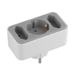Trắng Đồng 16A 2.5A 3-Cách EU Schuko Điện Điện Du Lịch Chuyển Đổi <span class=keywords><strong>Adapter</strong></span> 3 Cửa Hàng Mở Rộng Ổ Cắm Sản Phẩm Ổ Cắm Ổ Cắm - Product Image 2