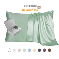 Taie d'oreiller en soie 100% biologique certifiée pour cheveux et peau, taie d'oreiller de Style enveloppe King Size 22 Momme