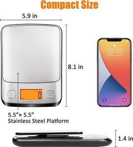 Cân Trọng Lượng Nhà Bếp Hàng Mới Về Tùy Biến Nhỏ Bán Chạy Dụng Cụ Nhà Bếp Làm Bánh Gia Đình Tiện Ích Cân Thực Phẩm 5KG 10KG Nấu Ăn - Product Image 4