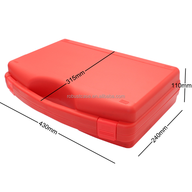 PP Material High Quality Storage Plastic Tool Case With Handle and EVA Foam 430*315*110mm