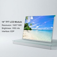 Module d'affichage LCD TFT Full HD haute luminosité de 14 pouces de la marque ND, 1000 nits, rétroéclairage LED, interface EDP