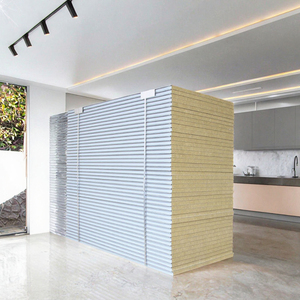 Panel Aislante de Lana de Roca, Panel Sándwich Resistente a la Humedad, Materiales de Acero para Casas Móviles, Cámaras Frigoríficas, Talleres y Hoteles - Product Image 3