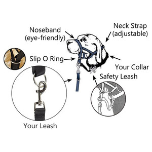 Bozal Ajustable para Perro de Nailon Negro SMLXLXXL, Collar de Entrenamiento, Juego de Correa para Mascotas, Máscara Nasal Anti-Mordidas - Product Image 5