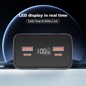 Custom High Capacity Pd 22.5W 30000mah Portable Aluminum Powerbank With Digital Display Fast <b>Charge</b> Type <b>C</b> Power Bank - Product Image 3