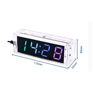 Kit de Producción de Reloj Digital de Siete Colores, Piezas Sueltas Electrónicas para DIY, Reloj Despertador con Tubo LED Digital, Soldadura con Microcontrolador 51 - Product Image 4