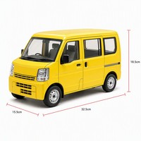 Mini voiture RC RWD Van jouet 2,4 GHz télécommandée, voiture de drift jaune ABS+Métal LED, véhicule à l'échelle 1:10 pour hobby
