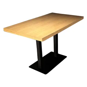 ชุดโต๊ะและเก้าอี้ไม้ครึ่งกลมสีส้มสำหรับร้านอาหารชุดที่นั่งในร้านอาหาร