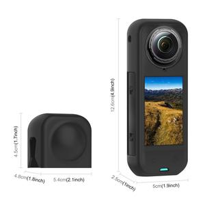 PULUZ シリコン保護ケース レンズカバー付き Insta360 X5 耐衝撃 落下防止 傷防止 カメラケース - Product Image 2
