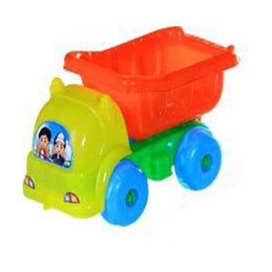 Ensemble de jeu de camion à sable miniature pour enfants avec outils de plage, jouet d'extérieur en plastique, emballé dans un sac en filet - Product Image 1