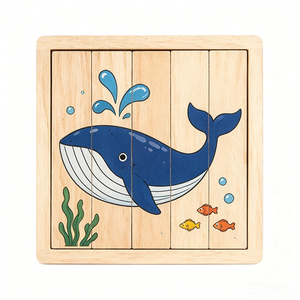 Rompecabezas de Madera Montessori Personalizado, Bloques de Madera Cognitivos, Juguetes Educativos de Madera con Dibujos Animados, Hecho en Vietnam para Niños y Bebés - Product Image 3