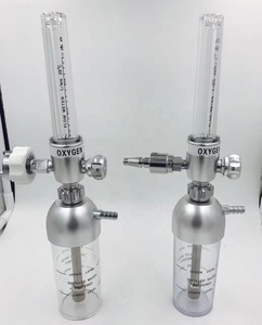 Flussometro per Ossigeno Medicale FLN PR Modello DIN Standard 0-15LPM 50PSI Verde Montato a Parete in Lega di Alluminio Tipo Split - Product Image 5