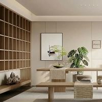 Armoire de chambre à coucher en bois foncé bicolore avec poignée dissimulée, compartiment à ornements de thé rétroéclairé double face