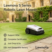 Tondeuse à gazon robotisée Lawnova, tondeuse à gazon robotisée sans limites de zone de couverture, tondeuse à gazon robotisée autonome, tondeuse à gazon robotisée domestique, tondeuse à gazon robotisée à braquage zéro et navigation NRTK