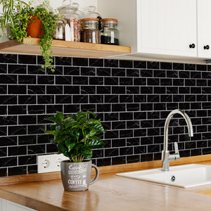 Artiles – papier peint en vinyle 3D à Texture de marbre noir pour salle de bain et cuisine, livraison rapide - Product Image 5