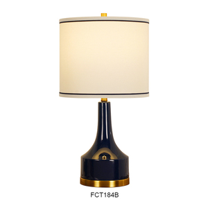 Đèn Bàn Bằng Gốm Hình Quả Dứa Màu Xanh Dương Cổ Độc Đáo Đế Pha Lê Trang Trí Đầu Giường Trong Nhà - Product Image 3