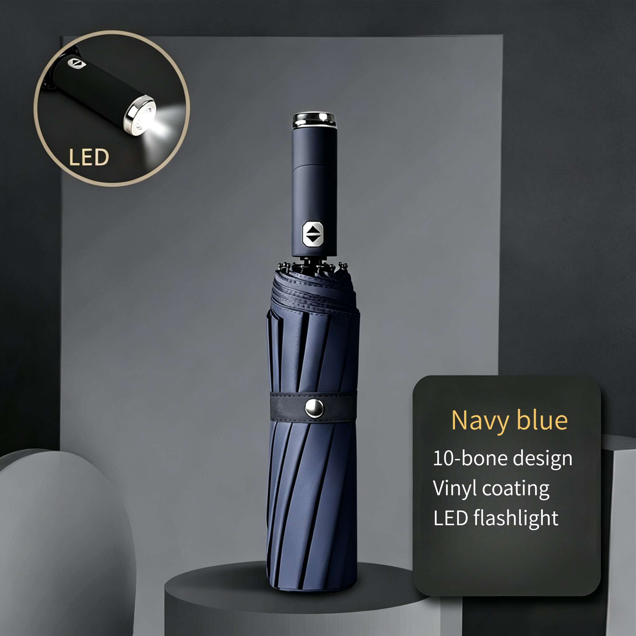 Bleu marine-avec lumière LED