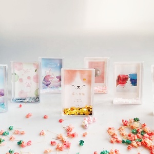Cadres en plastique Instax transparents personnalisés de 2x3 pouces Conception simple avec trois types de boîtes à paillettes dorées <span class=keywords><strong>Cadre</strong></span> <span class=keywords><strong>photo</strong></span> - Product Image 4