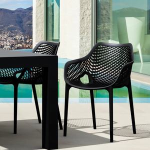 Sillas Apilables <span class=keywords><strong>de</strong></span> Plástico al por Mayor para Restaurantes y Cafeterías, Silla <span class=keywords><strong>de</strong></span> Comedor Comercial con Brazos y Respaldo <span class=keywords><strong>de</strong></span> Malla Transpirable, Directo <span class=keywords><strong>de</strong></span> Fábrica - Product Image 2