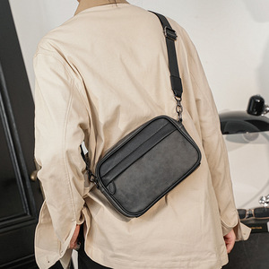 Sac à bandoulière carré personnalisé unisexe, besace tendance de bonne qualité, à fermeture éclair, nouvelle collection <span class=keywords><strong>2022</strong></span> - Product Image 2