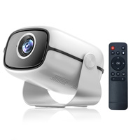 Veidoo Nouveau Mini Projecteur Portable Android 11 Quad Core IPS 1280*720p Projecteur WiFi Double Bande 2.4G/5G avec BT4.0 (Blanc)