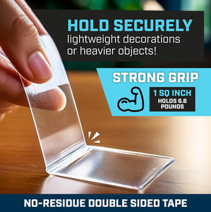 Autocollant adhésif nano acrylique transparent activé par l'eau, double face, forte viscosité, lavable, pour le masquage des joints - Product Image 6