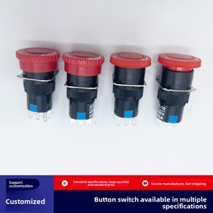 La16 <span class=keywords><strong>Micro</strong></span> Nấm Đầu Dừng Khẩn Cấp Nút Chuyển 16Mm Nhựa Tự Khóa Cho Năng Lượng Mới Sạc Trạm 10A Max. 220V - Product Image 2