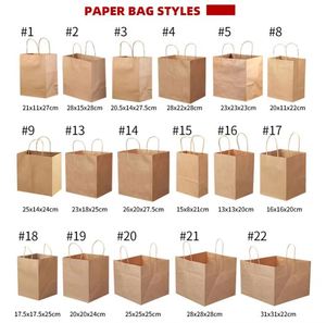 Bolsa de Papel Kraft Ecológica para Comida para Llevar, Reciclable, con Asa, al por Mayor - Product Image 4