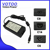 Adaptateur secteur de bureau 96W 108W 120W 144W 24V 4A/4.5A/5A/6A avec prise US/EU/UK/AU pour ordinateur portable industriel, LED, CCTV, certifié CE FCC RoHS