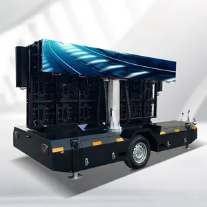 China Mobile Moving Trailer Video Panel Outdoor P3.91LED Display Digital Advertising Screen Sign Billboard Trailer For Sale